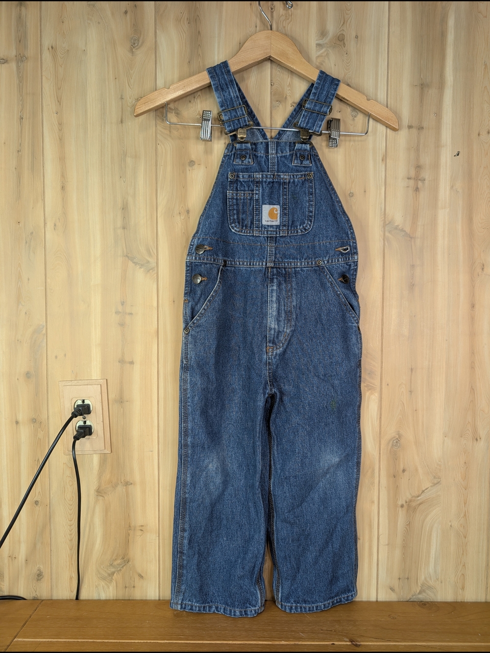 Kids Carhartt Master Class Denim Overalls - Toddler